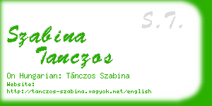 szabina tanczos business card