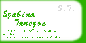 szabina tanczos business card